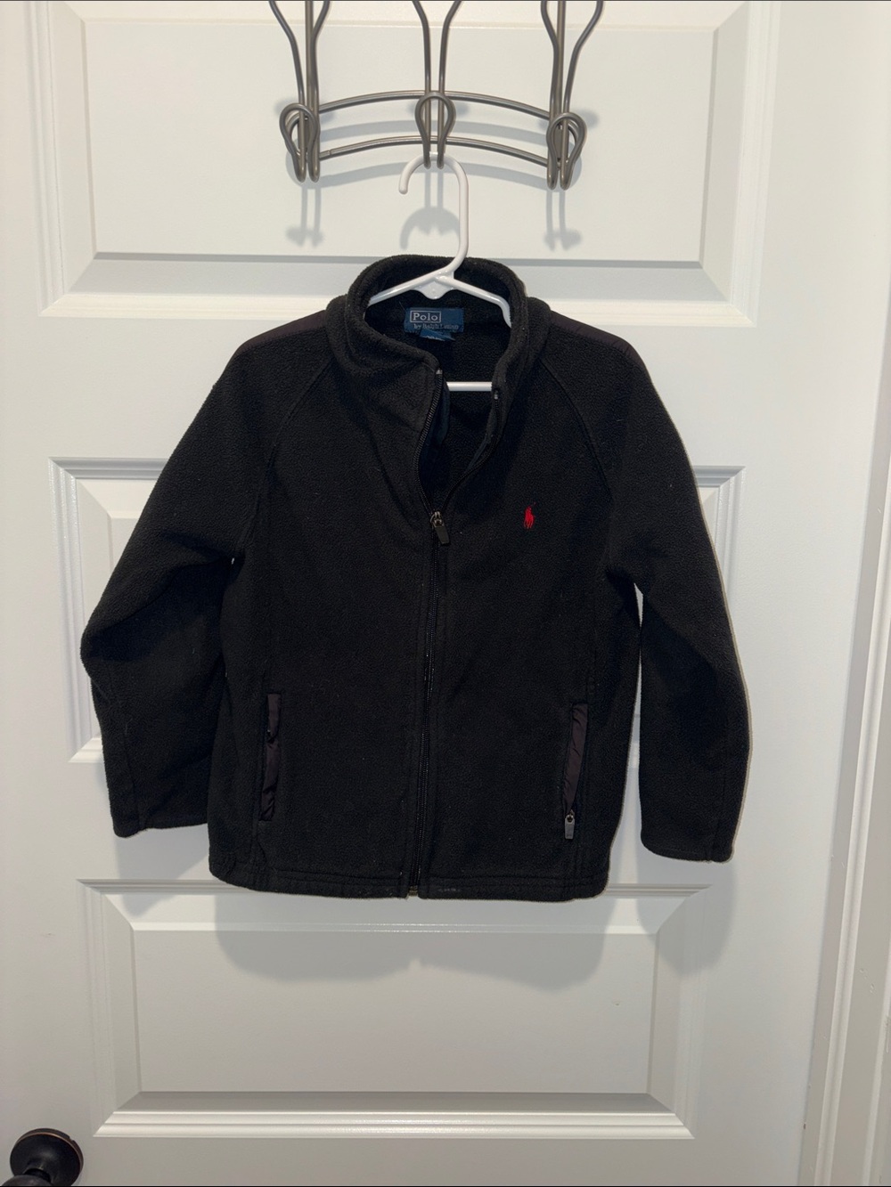 Polo by Ralph Lauren Black Fleece Jacket with Red Pony
